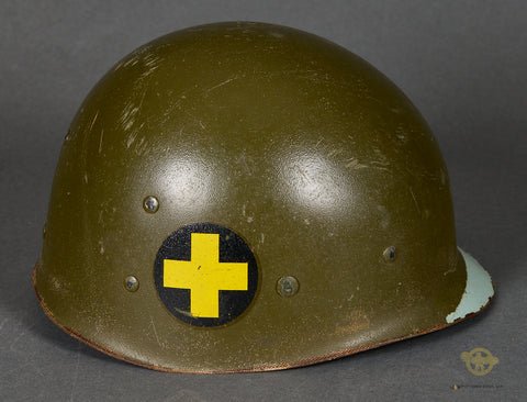 WWII US M-1 Helmet with Korean War Liner — image 7