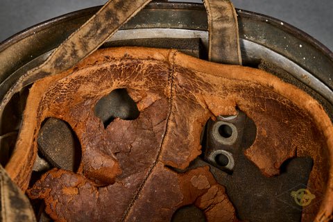 Fantastic Woodchip Camouflage Model 1938 Paratrooper Helmet — image 16
