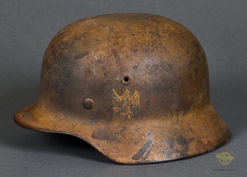 WWII German Army DAK Model 1940 Camouflage Helmet — image 3