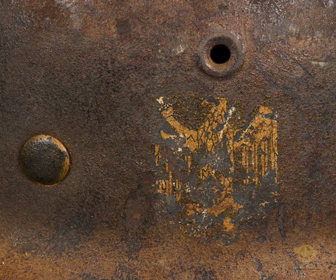 WWII German Army DAK Model 1940 Camouflage Helmet — image 4