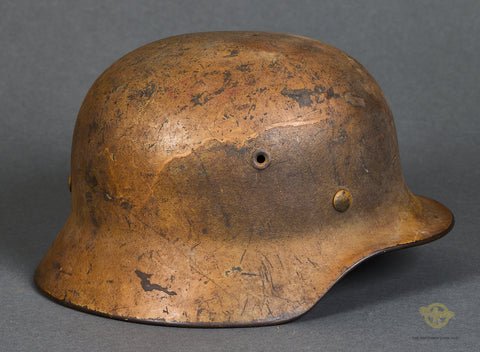 WWII German Army DAK Model 1940 Camouflage Helmet — image 6
