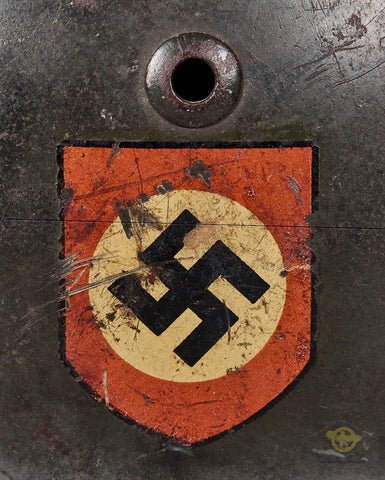 WWII German Police Model 1935 Double Decal Helmet — image 7