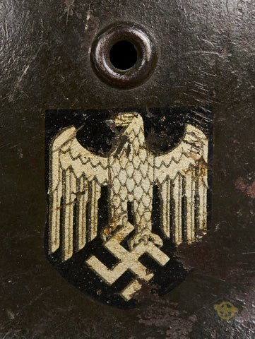 WWII German Army Model 1940 Single Decal Helmet- — image 4