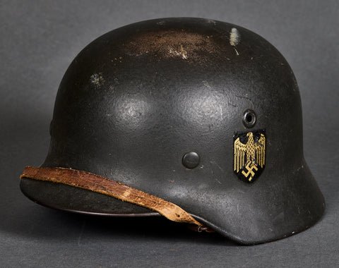 WWII German Army Model 1940 Single Decal Helmet