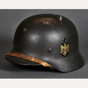 WWII German Army Model 1940 Single Decal Helmet