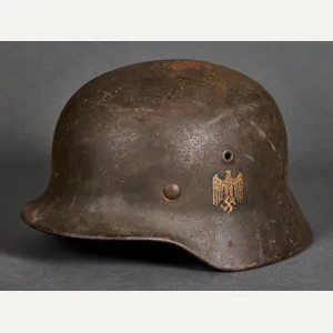 WWII German Army Model 1940 Single Decal Helmet