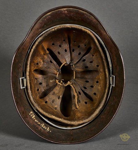 WWII German Moel 1940 Army Camouflage Helmet — image 8