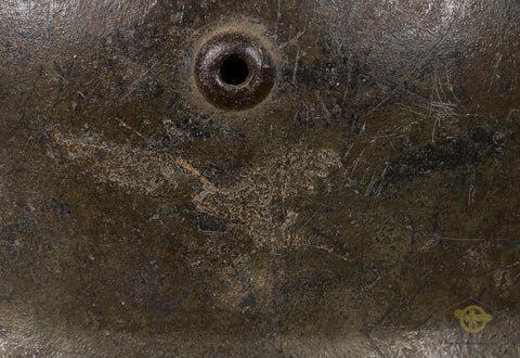 WWII German Luftwaffe Model 1940 Single Decal Camouflage Helmet — image 4