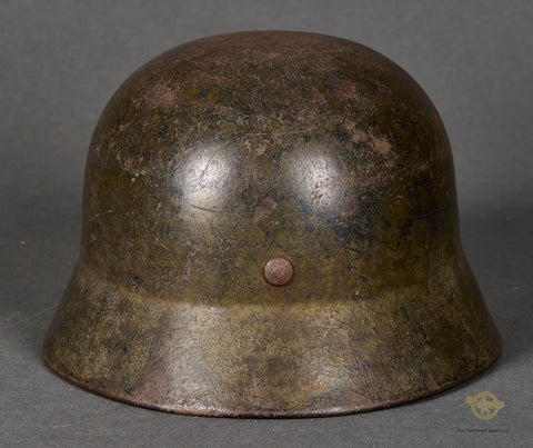 WWII German Luftwaffe Model 1940 Single Decal Camouflage Helmet — image 5