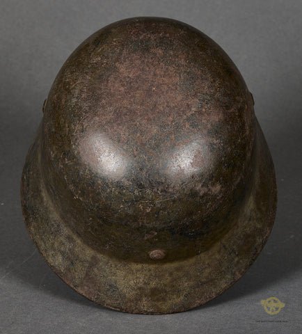 WWII German Luftwaffe Model 1940 Single Decal Camouflage Helmet — image 8