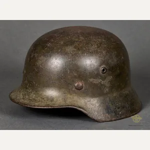 WWII German Luftwaffe Model 1940 Single Decal Camouflage Helmet