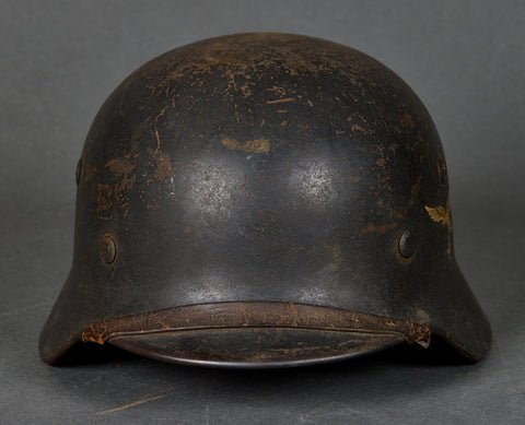 WWII German Luftwaffe Model 1940 Single Decal Helmet