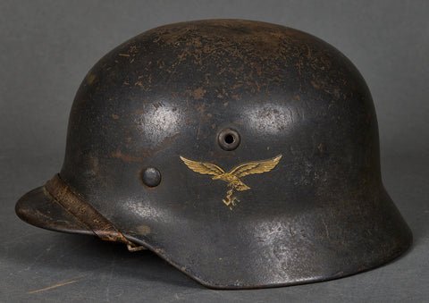 WWII German Luftwaffe Model 1940 Single Decal Helmet — image 3