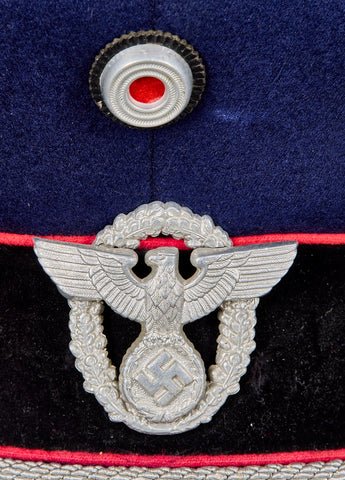 German WWII Fire Police Officer's Visor Cap — image 2