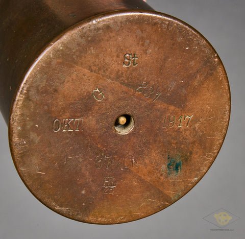 WWI German Brass Shell Casing 1917 — image 3