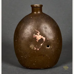 WWII Japanese Battle Damaged Canteen Souvenir