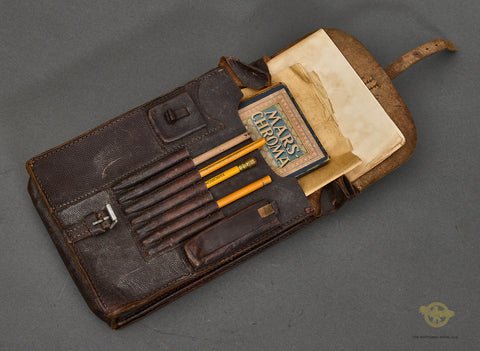 WWII German Luftwaffe Dispatch Case with Contents and Unit Marked — image 5