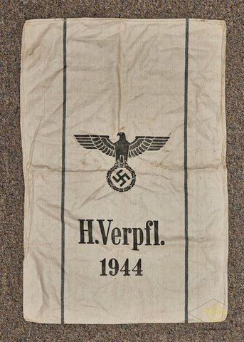 German WWII Heer Army 1944 Dated Heavy Burlap Ration Grain Sack — image 4