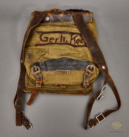 WWII German Unit Marked and Named Wehrmacht Pony Fur Backpack — image 2