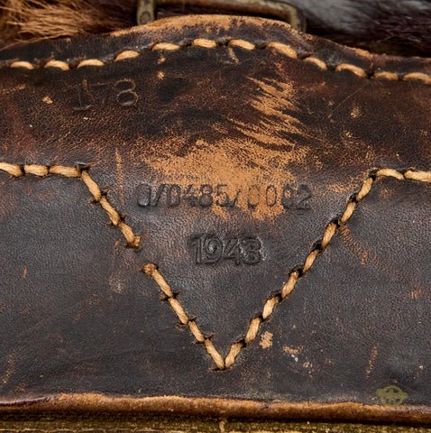 WWII German Unit Marked and Named Wehrmacht Pony Fur Backpack — image 4