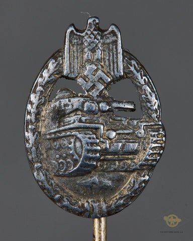 German WWII Tank Assault Stick Pin in Silver — image 2