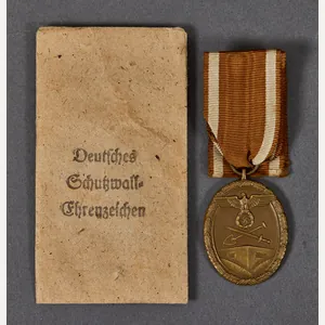 German WWII West Wall Defense Badge w/Packet