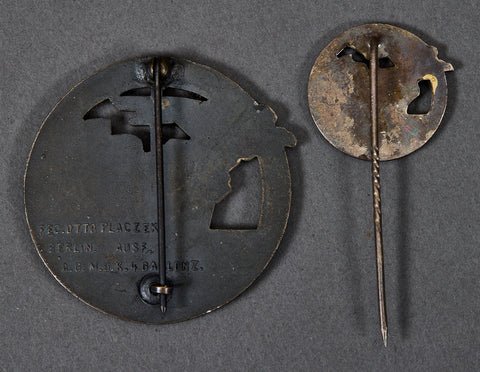 German WWII Kriegsmarine Blockade Runner's Badge with Miniature Stick Pin — image 2