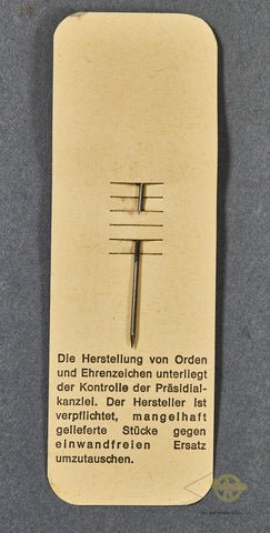 German WWII Luftwaffe Stick Pin on Original Issued Cardboard — image 2