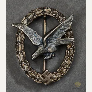 German WWII Luftwaffe Air Gunner's Wireless Operator's Badge by Deumer