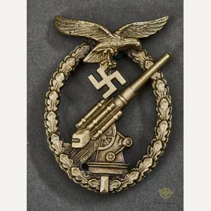 German WWII Luftwaffe Flak Badge by Junker