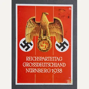 Reichsparteitag Grossdeutschland Nürnberg 1938 Postcard