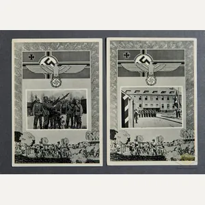 German WWII Set of Two (2) Postcards