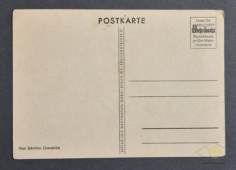 German WWII Leichter Panzerspahwagen Postcard — image 2