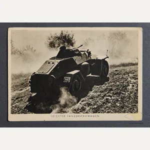 German WWII Leichter Panzerspahwagen Postcard