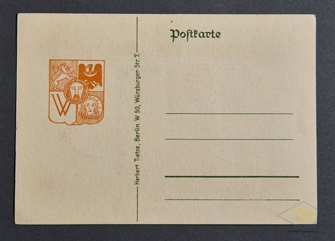 German WWII Original Sportsfest Postcard — image 2