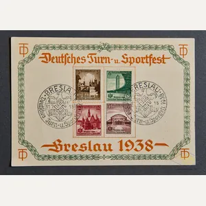 German WWII Original Sportsfest Postcard