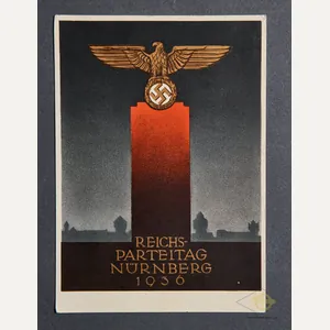 German WWII Party Propaganda Postcard