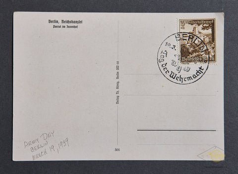 German WWII Berlin Day Postcard with Hitler — image 2