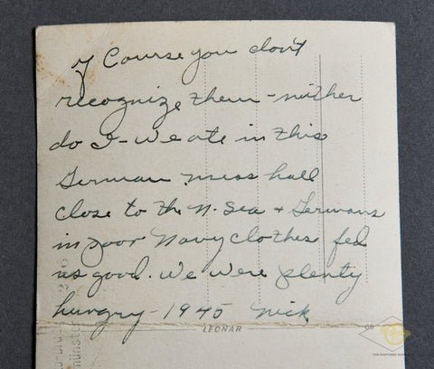 German WWII Vintage Postcard of Kriegsmarine Sailors — image 3