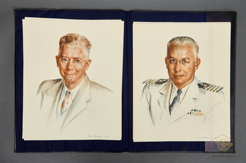 Portfolio of Beautiful Prints of Sketches of USN Officers — image 10