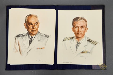 Portfolio of Beautiful Prints of Sketches of USN Officers — image 14