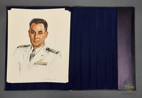Portfolio of Beautiful Prints of Sketches of USN Officers — image 17