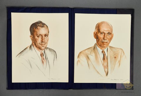 Portfolio of Beautiful Prints of Sketches of USN Officers — image 8