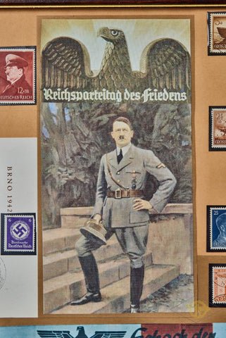 Framed Display of German Postage Stamps etc — image 6
