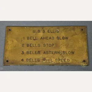 Solid Bronze Sign from the U.S.S. Ellis