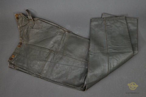 WWII German Kriegsmarine Foul Weather Leather Coat/Trousers — image 7