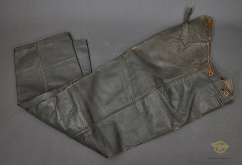 WWII German Kriegsmarine Foul Weather Leather Coat/Trousers — image 8