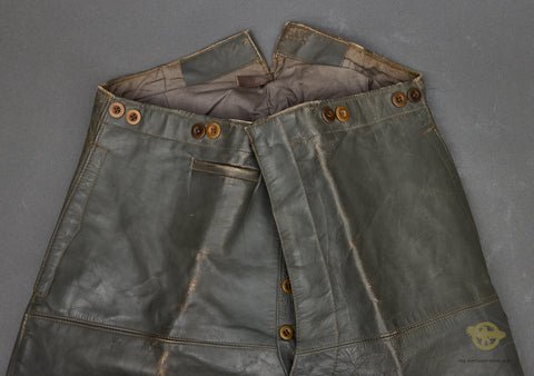 WWII German Kriegsmarine Foul Weather Leather Coat/Trousers — image 9