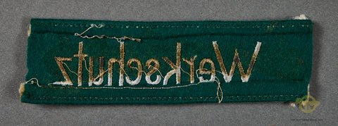 German WWII Werkschutz Cuff Title Portion — image 2