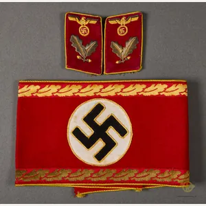 WWII German Reich's Level Political Leader Armband and Collar Tab …